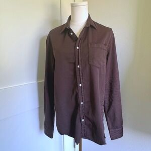 Frank & Eileen Luke Button Down Shirt Men's Small Brown Cotton Casual